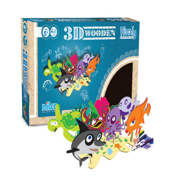 Woody Puzzle Sea creatures